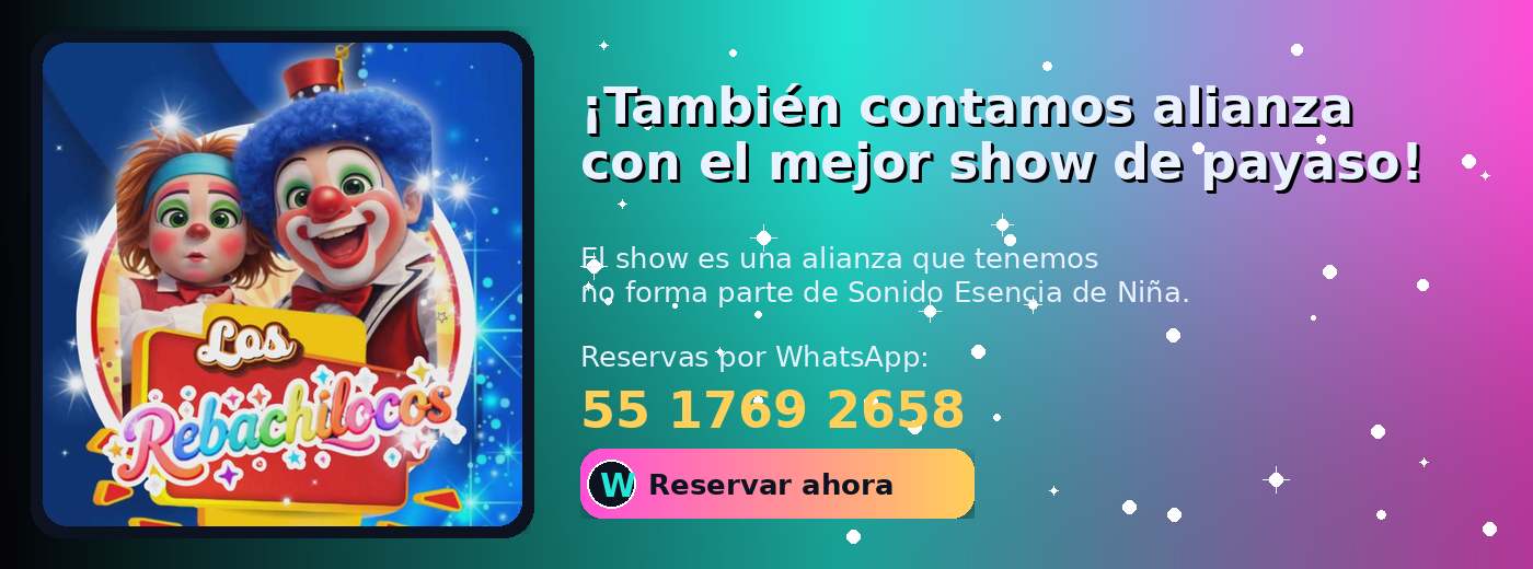 Alianza con show de payaso - Reservas por WhatsApp 55 1769 2658