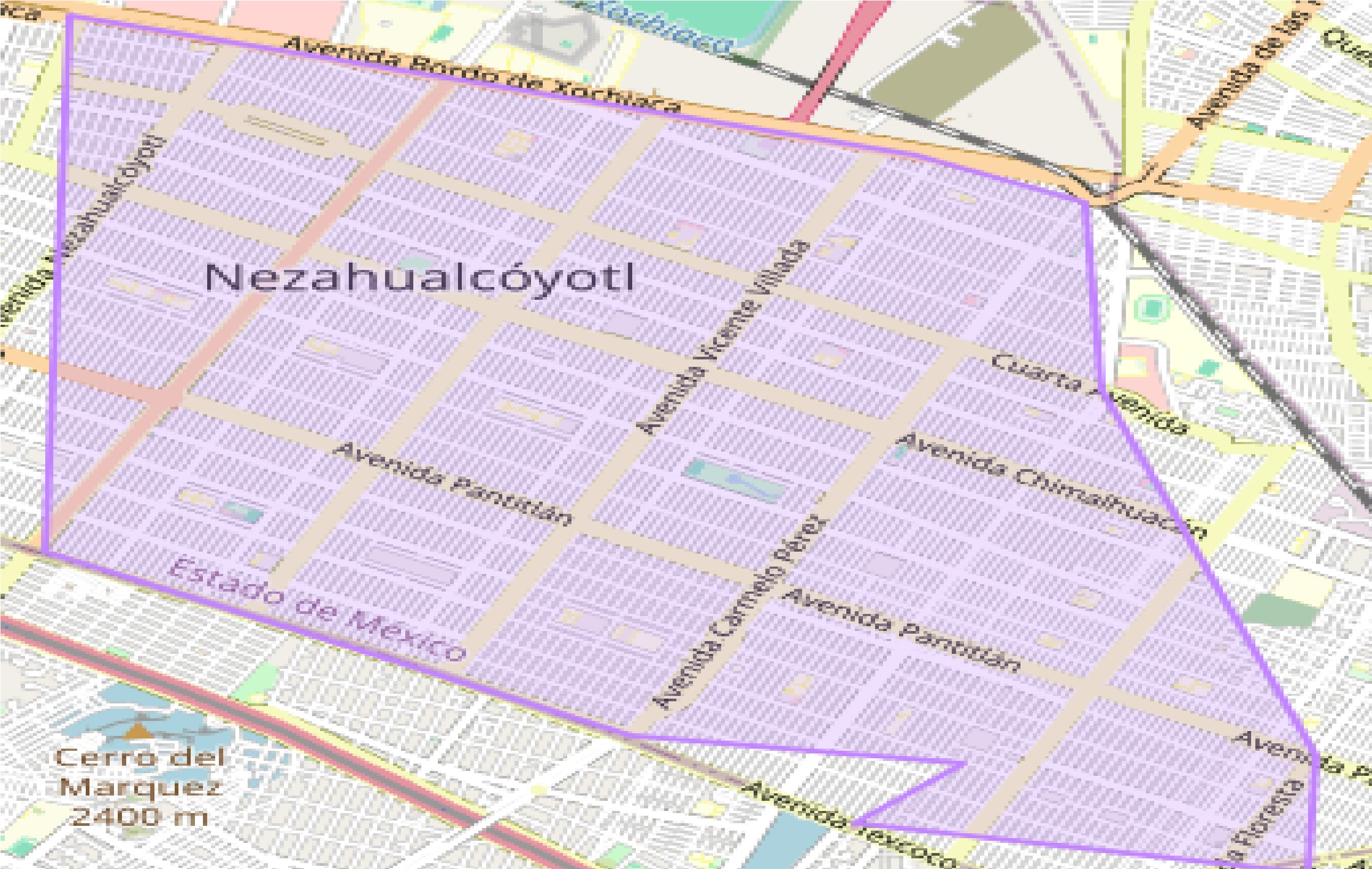Mapa de zona marcada donde aplican las promociones